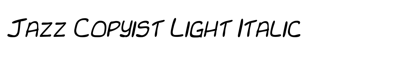 Jazz Copyist Light Italic